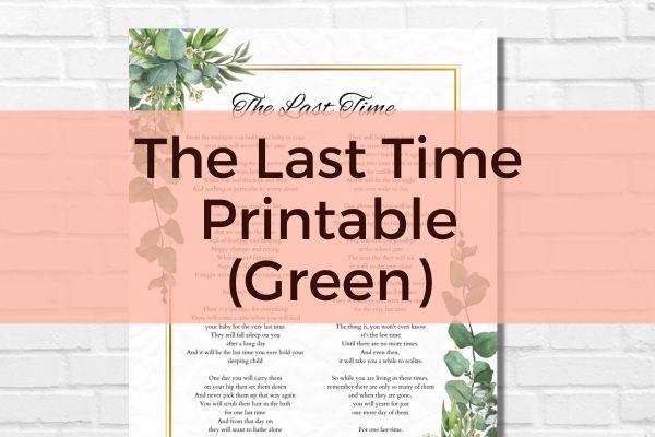 the last time printable (green)