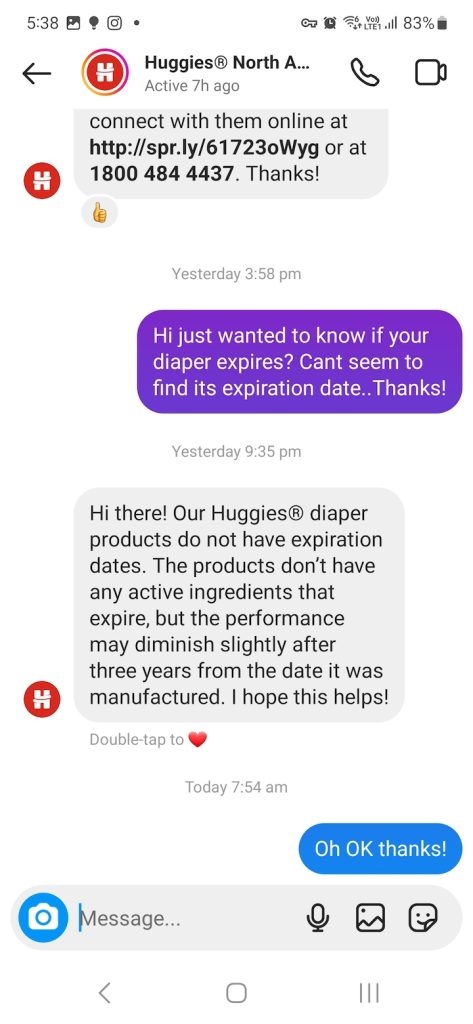 do huggies diapers expire