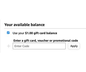 how to use your amazon gift card balance