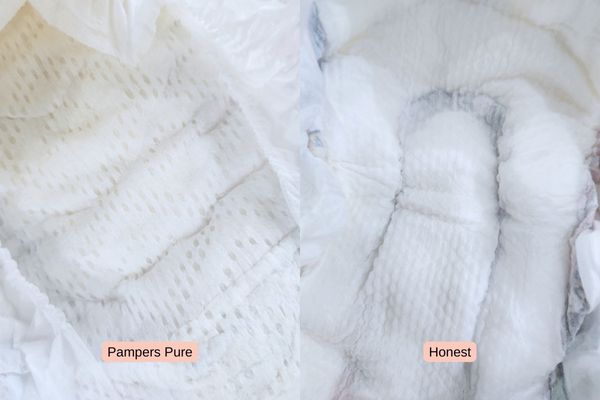 pampers pure vs honest diapers liner