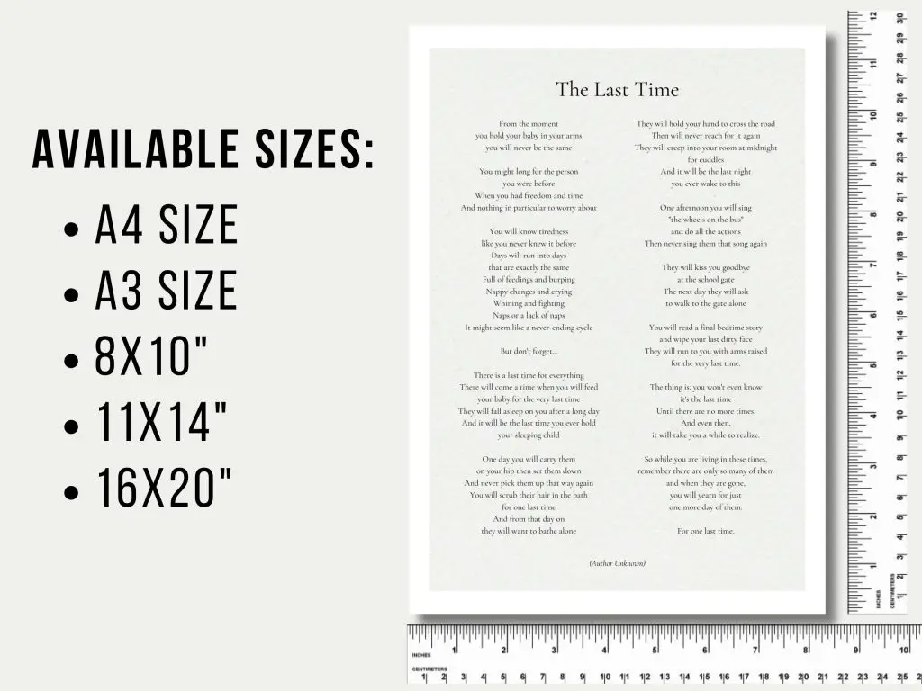 The Last Time Printable (Minimalist) (3)