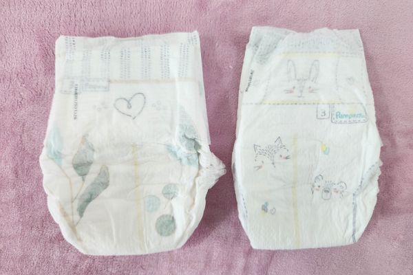 pampers pure and pampers swaddlers front design