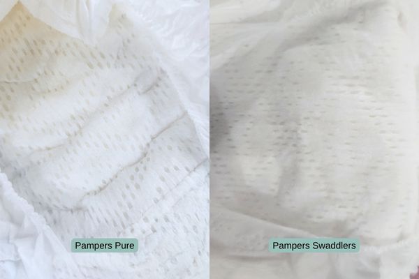 pampers pure and pampers swaddlers liner
