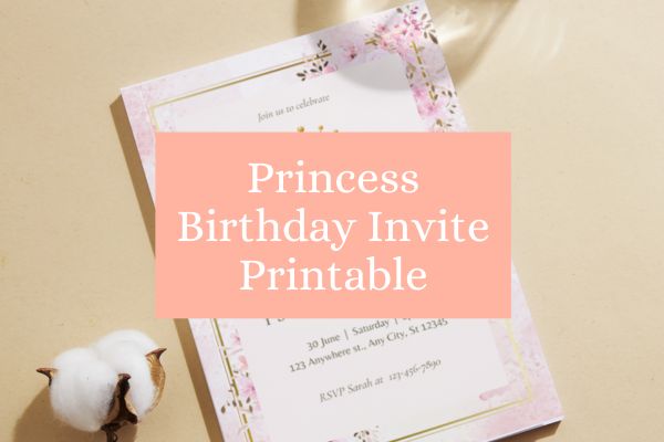 Princess Crown Birthday Invitation Printable