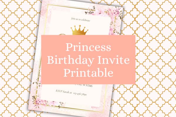 Princess Crown Birthday Invitation Printable-2